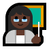 👩🏿‍🏫 woman teacher: dark skin tone display on Windows